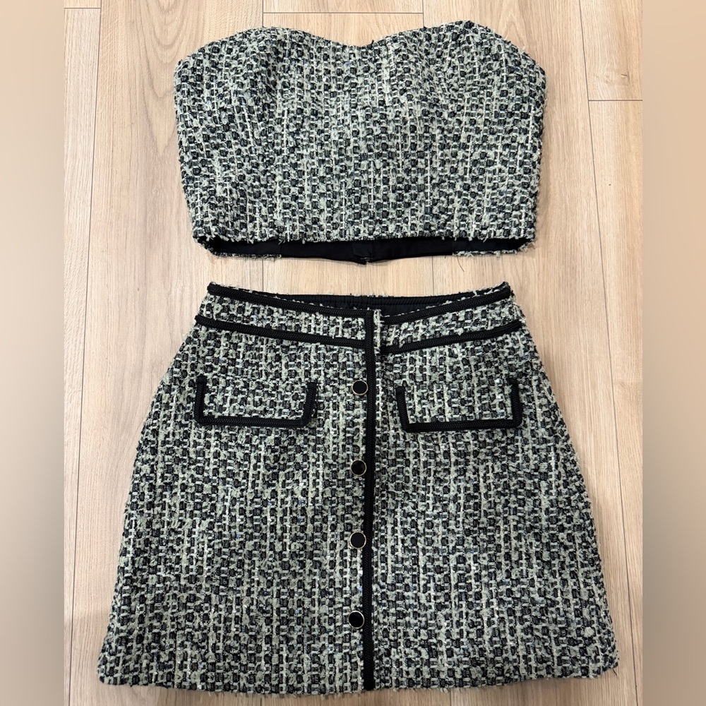 Tweed Mini Skirt and top - Picture 1 of 6